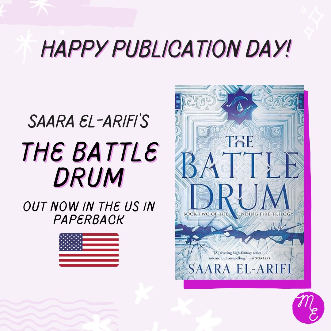 Happy US paperback publication day to @saaraelarifi and the second book in her bestselling Ending Fire trilogy, THE BATTLE DRUM! 🔥