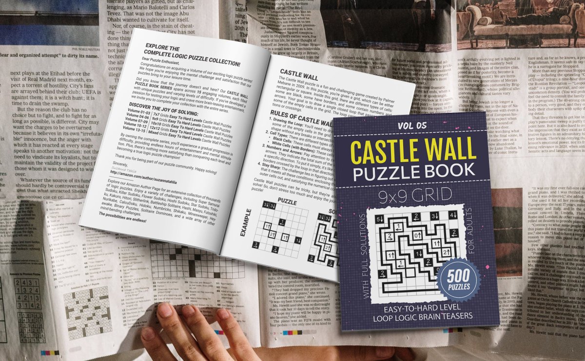 SuzannaTahlia's tweet image. #CastleWall #PuzzleBook For Adults: From Easy Grids To Hard Level #LoopLogic Adventures, 500 Entertaining #Puzzles For Your #BrainTeasers Journey, 9x9 Grid Challenges, Full Solutions Included, Vol 05

amazon.com/dp/B0CVTLSF9D

#CastleWallPuzzle #LoopPuzzle #puzzle #logicpuzzle #iq