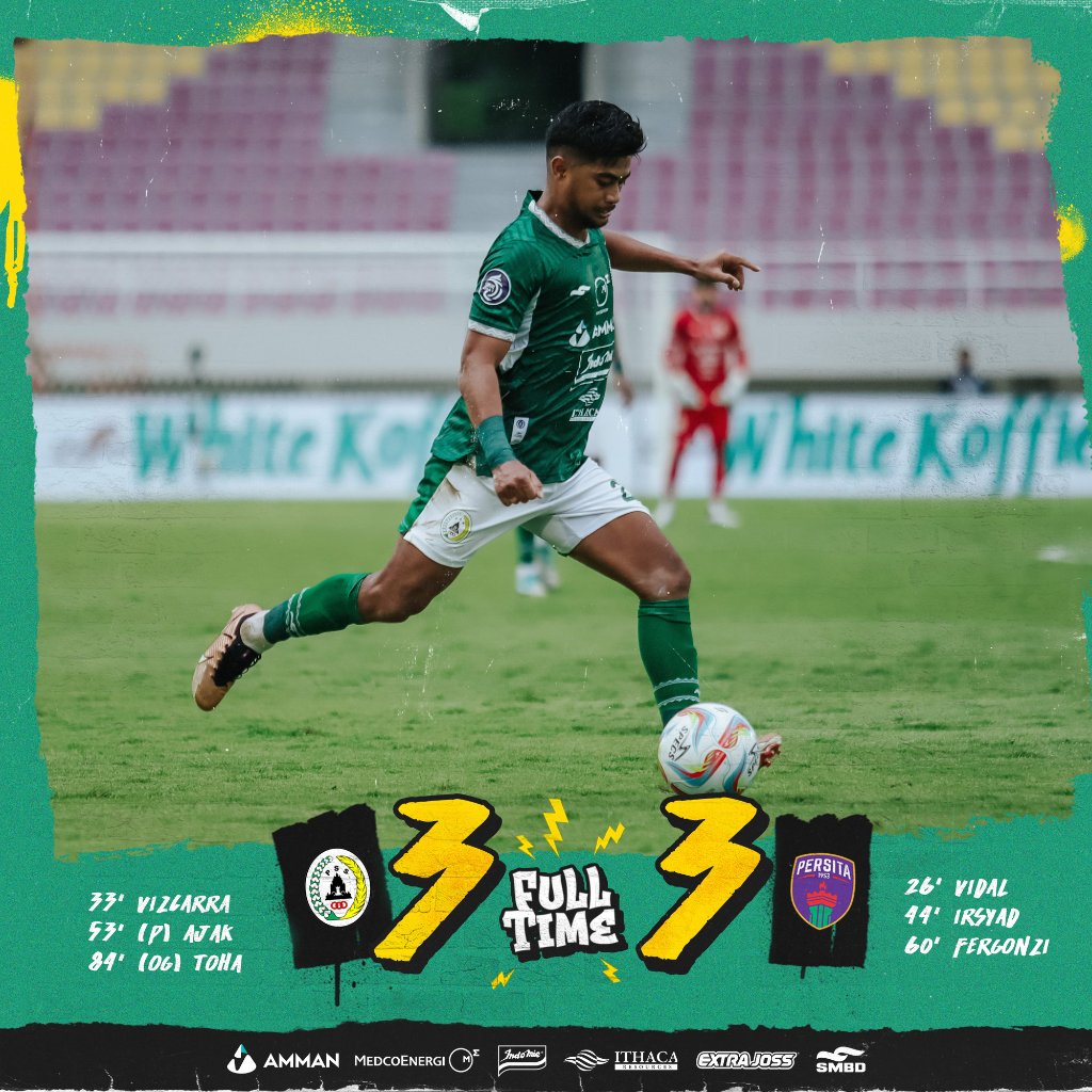 PSSleman's tweet image. FT: PSS 3-3 Persita

#PSS #MoveForward #PSSvsTGR #PSSday