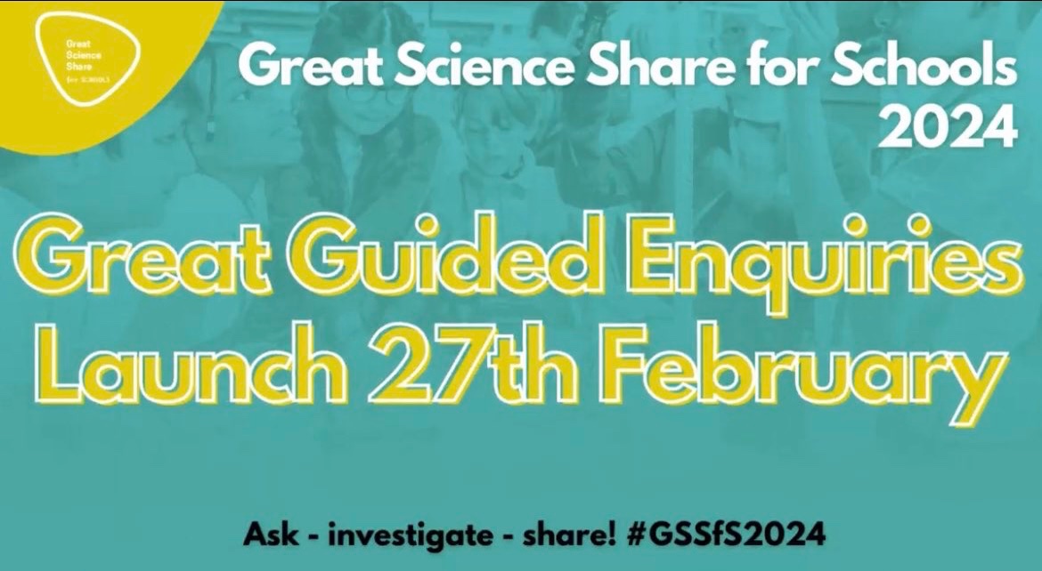 Today is the day for the 2024 Great Guided Enquiries launch! Sign up to 
<a href="/GreatSciShare/">Great Science Share for Schools</a> to access them.   #GSSfS2024 <a href="/OfficialUoM/">The University of Manchester</a> <a href="/UoMSEERIH/">SEERIH</a>