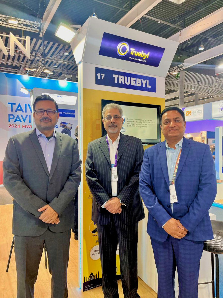 truebyl's tweet photo. Exciting start to MWC 2024 Barcelona!
 
Visit TrueByl at Bharat Pavilion, Hall 5, Stand 5A81 to discover our latest Telecom BSS and Telecom Tower Management offerings. 
 
Let's revolutionize telecom together! 
 
#MWC2024 #TelecomInnovation #Truebyl https://t.co/IGmiSytow0