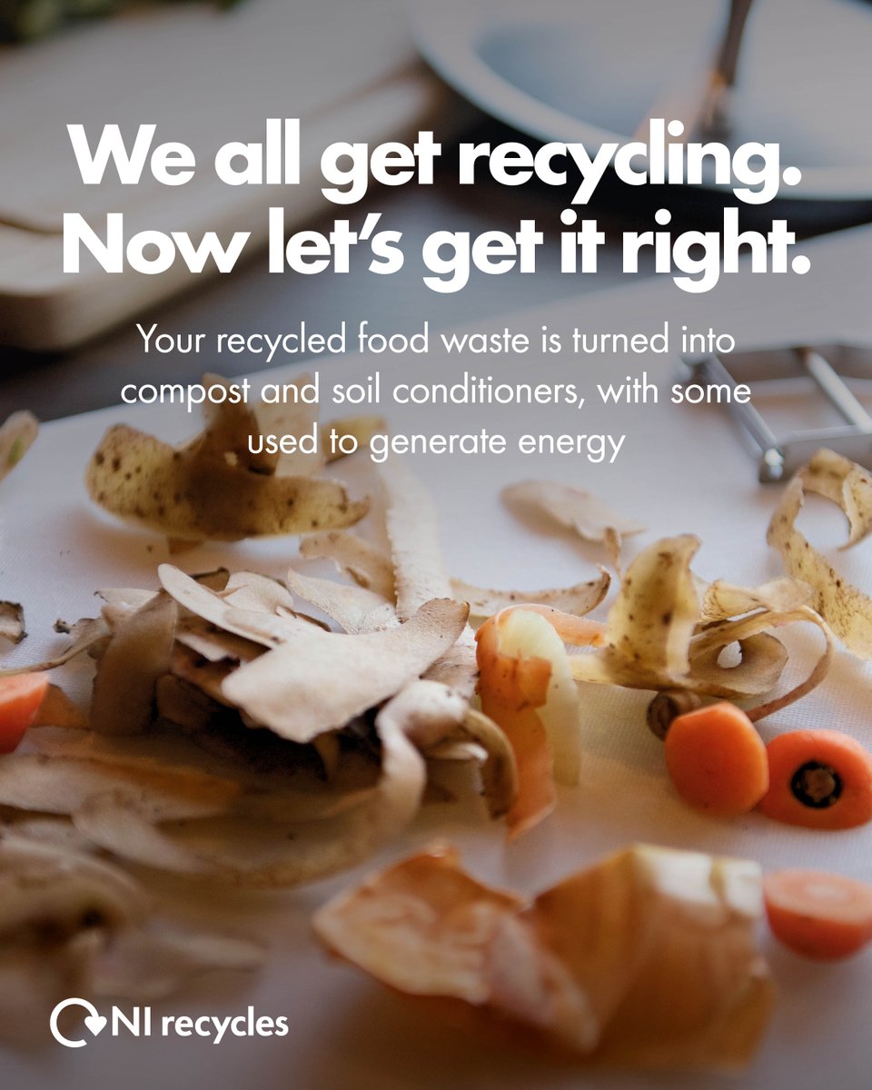 You've got the power ⚡ We all create some food waste – from tea bags to eggshells, it all adds up. Northern Ireland - discover how you can turn your food waste into compost and green energy through the power of your kitchen caddy! bit.ly/NIRecyclesFood…