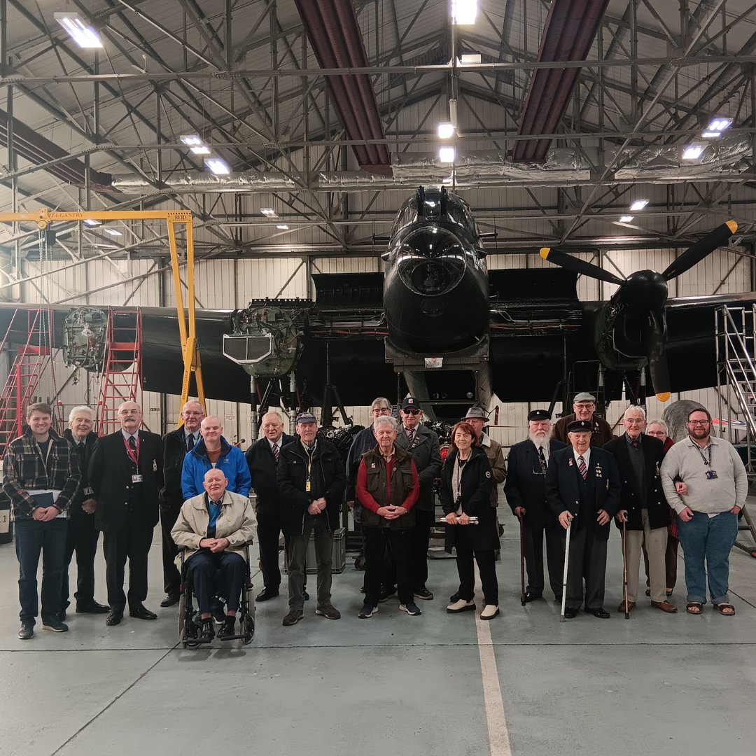 Our blind veterans enjoyed a fantastic day exploring historical aircrafts at the @RAFBBMF at RAF Coningsby. A huge thank you to the team for the incredible experience and fascinating stories, and for volunteers from @SopraSteria for joining us. A great day was had by all!