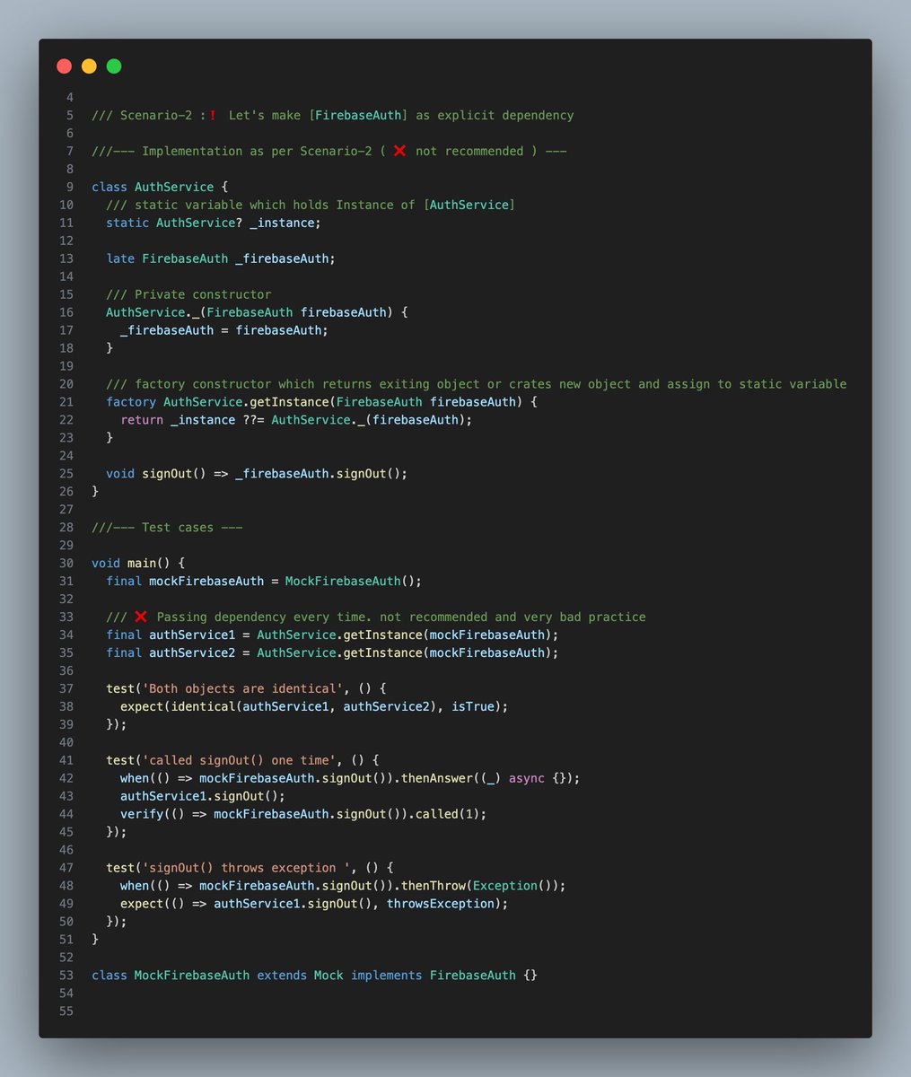 VenkataReal's tweet image. Explicit dependency case

#FlutterDev #DartLang #SingletonPattern #fluttercommunity #flutter #dart