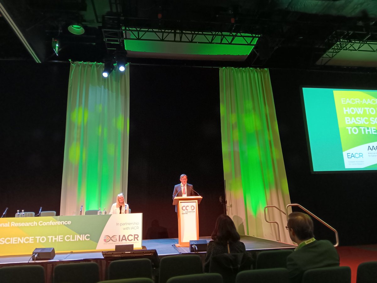 Prof Risteárd Ó Laoide, National Director, NCCP, opens the IACR 60th Anniversary Special Symposium at the Convention Centre, Dublin. The event showcases collaboration in cancer research across the island of Ireland and in Britain, Europe and the USA @AlCRIproject @hseNCCP