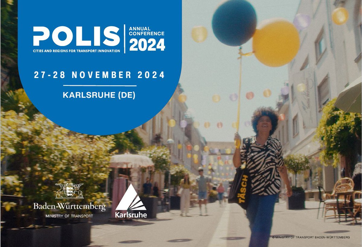 🚀 Save the Date! #POLIS-Jahreskonferenz 2024 in Baden-Württemberg - die führende Veranstaltung für zukunftsweisende #Mobilität steigt vom 27. bis 28. November 2024 in Karlsruhe, im Zusammenspiel mit der Stadt Karlsruhe und dem Verkehrsministerium Baden-Württemberg. #POLIS