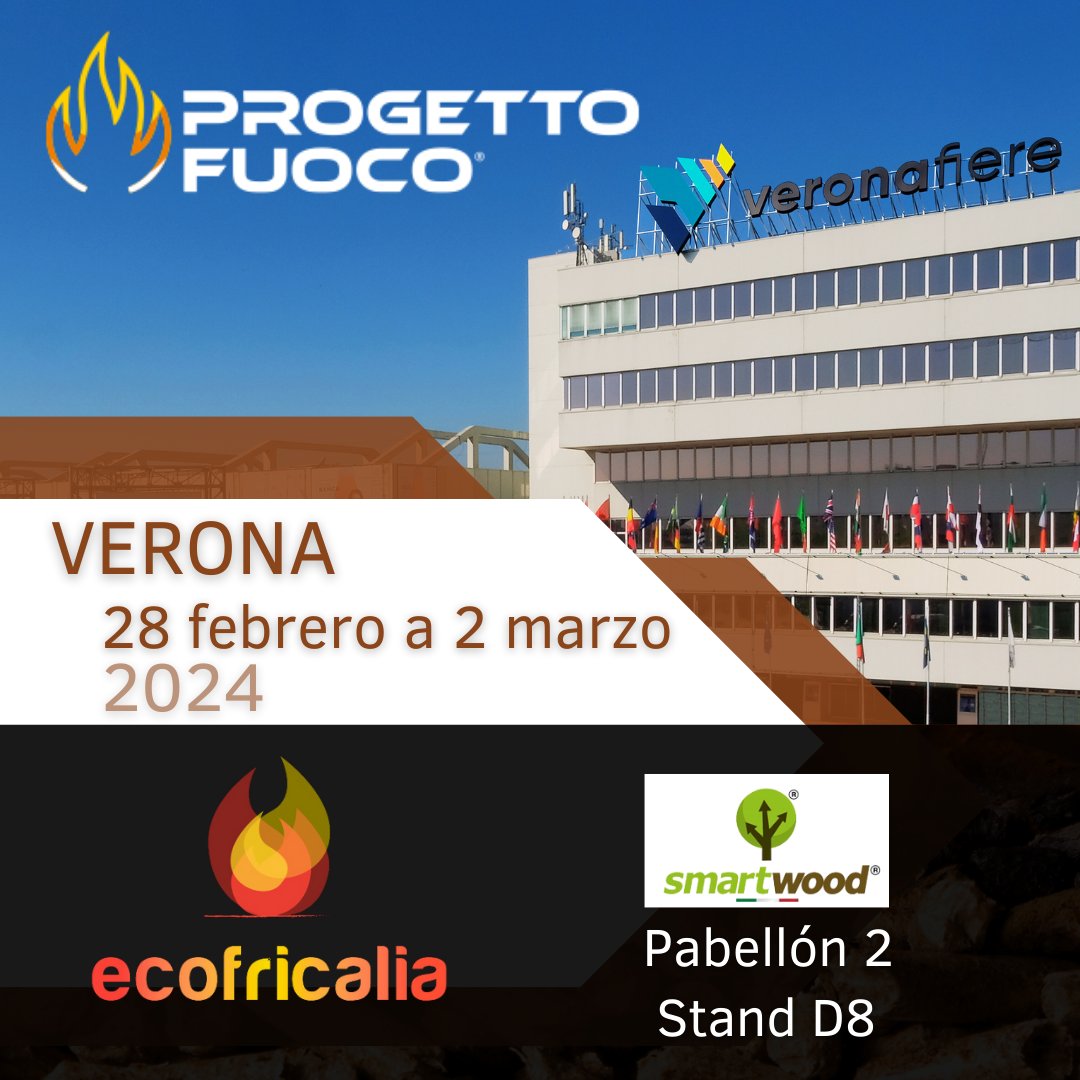 _Ecofricalia's tweet photo. Mañana empieza en Verona @ProgettoFuoco, feria a la que acudirá Ecofricalia.
Estaremos hasta el 02/03 en stand de Smartwood en Veronafiere (Pabellón 2 – Stand D8).
¡Contacta con nosotros y solicita tu entrada!
https://t.co/AhCiq9RToo
#ProgettoFuoco #pelet #biomasa #peletizadoras https://t.co/nRVTWkfy28