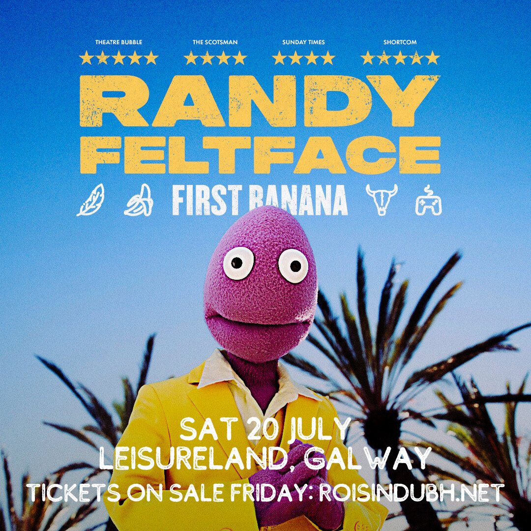 🍌 Randy Feltface returns on Sat 20 July 🍌 The first banana appeared on earth 10,000 years ago. Randy Feltace believes humanity has been in a downward spiral ever since. The only logical solution is a brand new hour of comedy from a felt-faced comedian with an axe to grind.