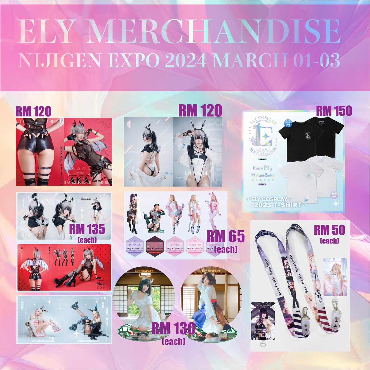 ✦ @Ely_eee Merch &amp; Schedule ✦

Ely is back with us once again! Don't miss out on this opportunity to catch up with her. Plus, we've got an exciting lineup of new products waiting just for you! See you there!

👇🏻 Event Tickets are available now 👇🏻
https://t.co/vYfOoxCLjJ https://t.co/IgI73dyhVm