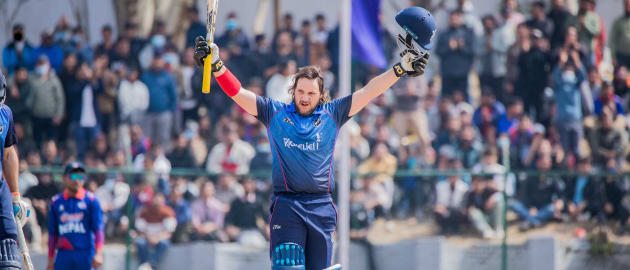 🚨 Record Alert 🚨

Namibia's Jan Nicole Loftie-Eaton hits the fastest-ever Men's T20I hundred 🎇 Just in 33 Ball

#NEPvNAM