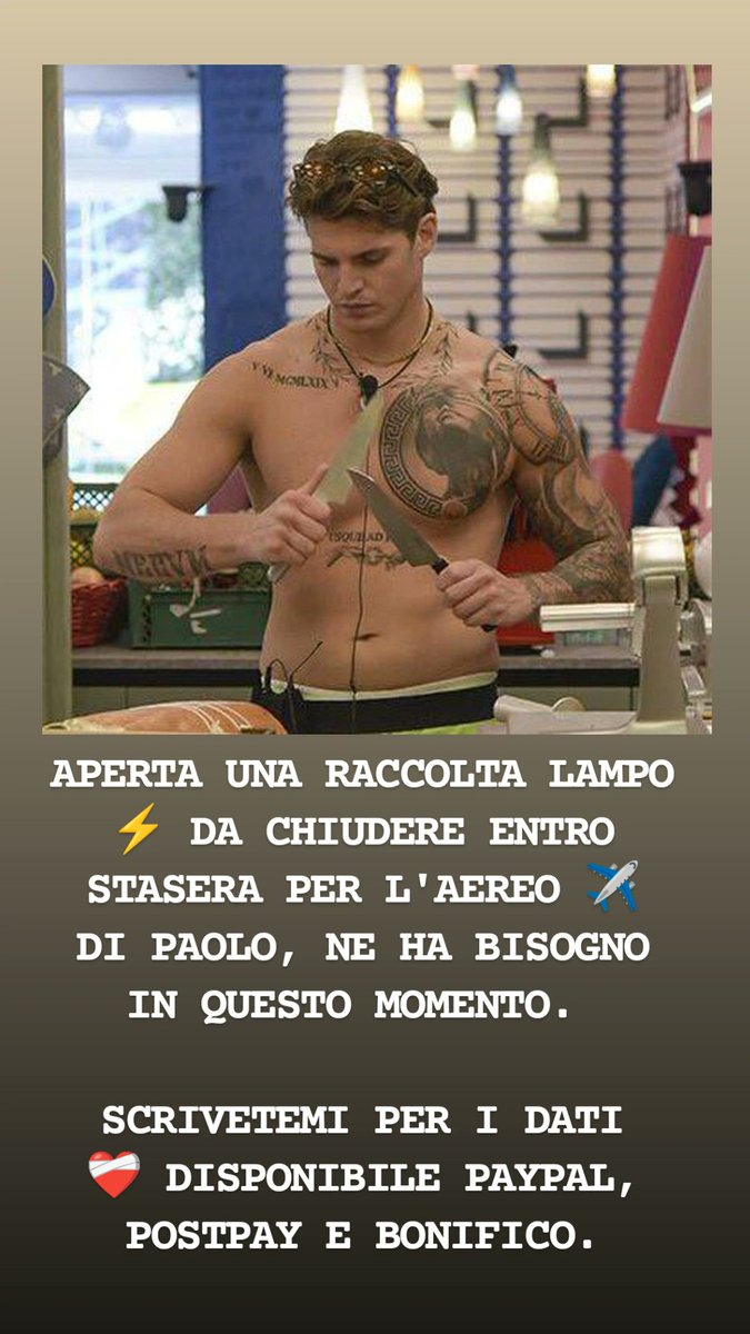 ogniannocicasco's tweet photo. #paoleti
#grandefratello 
#paolomasella
#maselliners https://t.co/WwdJ1pzfUj