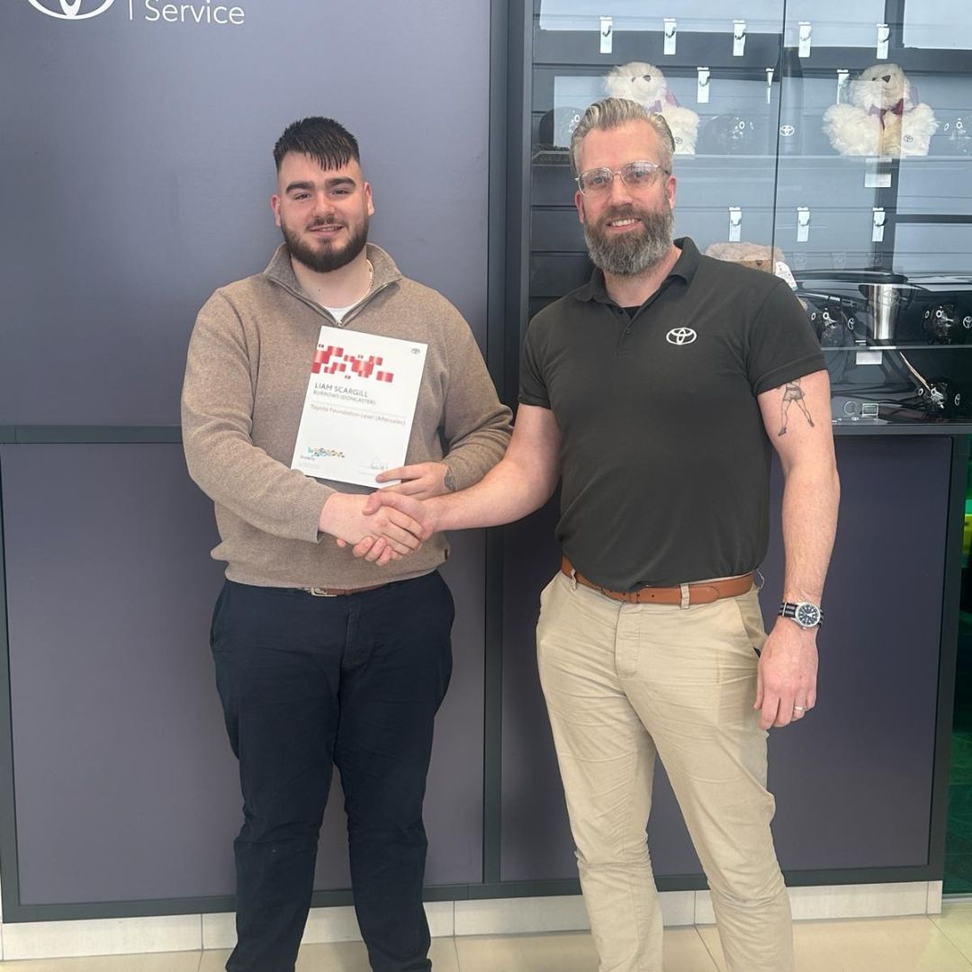 Congratulations to Liam, our Service Advisor at Doncaster, for achieving his Toyota Foundation Level certificate in aftersales!🎉 We are proud of your accomplishment, keep up the great work!👏