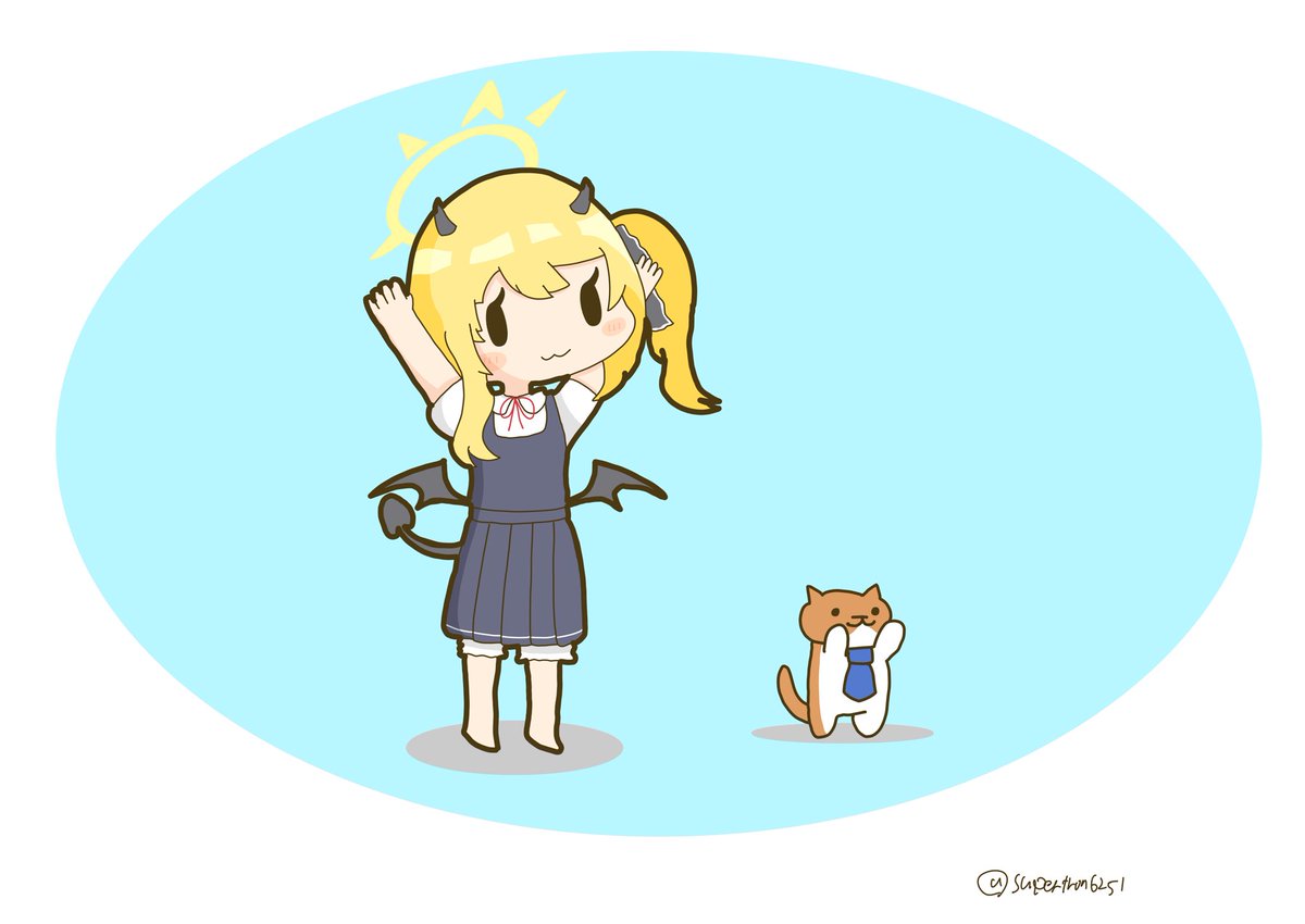 「イブキちゃんと猫先生 」|トロンのイラスト