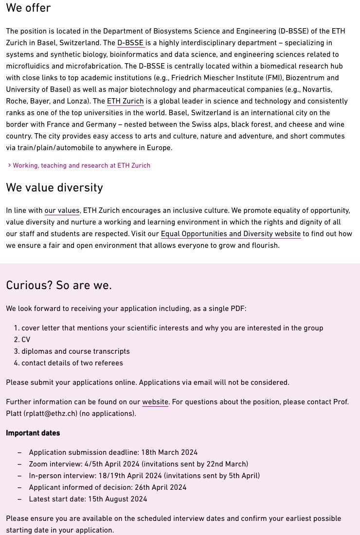 🚨Job alert🚨 We are recruiting a PhD student for a project focused on the development of in vivo gene editing and functional genomics methods for applications in dissecting brain development and function. Come join us in Basel, Switzerland! More info at: jobs.ethz.ch/job/view/JOPG_…