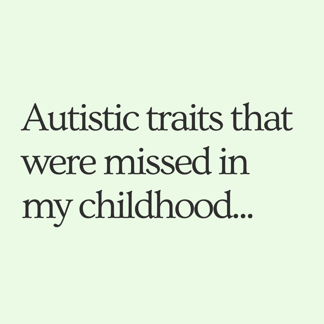 Autistic traits that were missed in my childhood…
#ActuallyAutistic #Autism #Neurodivergent #Disability