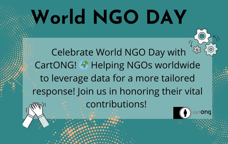 assocCartONG's tweet image. Today marks World NGO Day! 🎉At CartONG, we're honored to support NGOs around the world and help them improve the impact of their projects through mapping and data management. #CartONG #Data4Change #NGODay