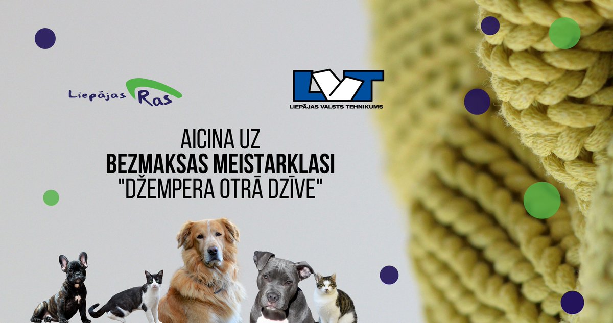 "Atkārtoti izmantojot materiālus, mēs samazinām nepieciešamību pēc  jaunu produktu ražošanas un tas ir viens no veidiem kā samazināt savu  ietekmi uz vidi,”  Uzsākts meistarklašu cikls “Dosim lietām otro dzīvi!” liepajasras.lv/vides-izglitib…