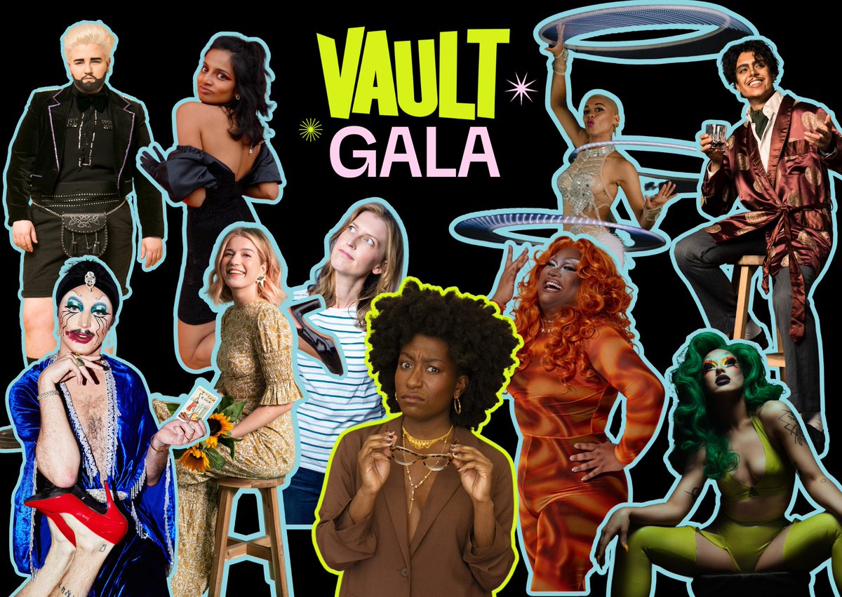 Only 3 weeks to go until ✨ VAULT GALA ✨ join us for an insanely incredible show from a world class lineup, hosted by @sophiedukebox 👇with delish drinks by @lostandgrounded, and the first look at #VAULTFestival’s new home! 👀 wearevault.org/gala for £49 TIX 🔥🔥