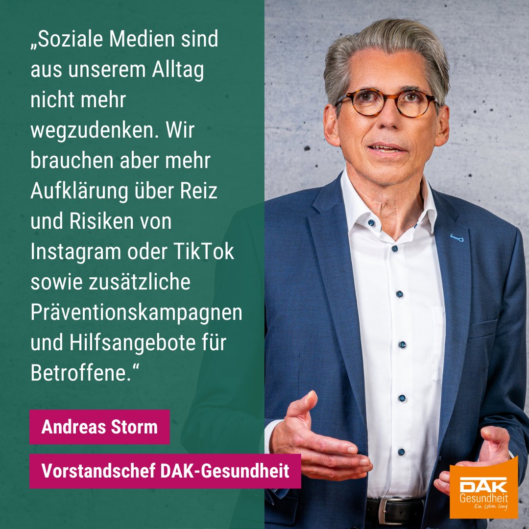 Aktuelle DAK-Suchtstudie: Nach der Pandemie nutzt jedes vierte Kind soziale Medien riskant. @StormAndreas fordert mehr Aufklärung. Alle Infos zu unserer Mediensuchtstudie mit @UKEHamburg: dak.de/dak/bundesthem… #sucht #mediensucht