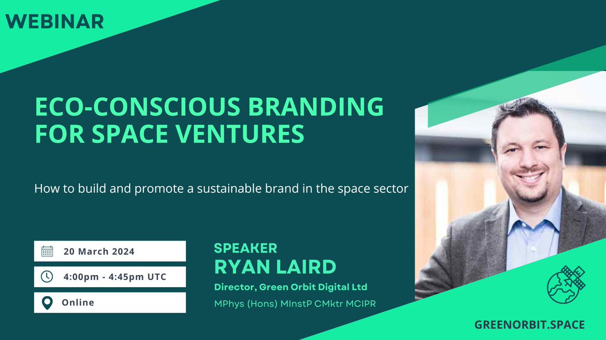 Join us for an exciting online event that explores the fascinating world of eco-conscious #branding in the space industry. Discover innovative strategies to build and promote a #sustainable brand that aligns with the values of the space community. greenorbit.space/event/eco-cons…