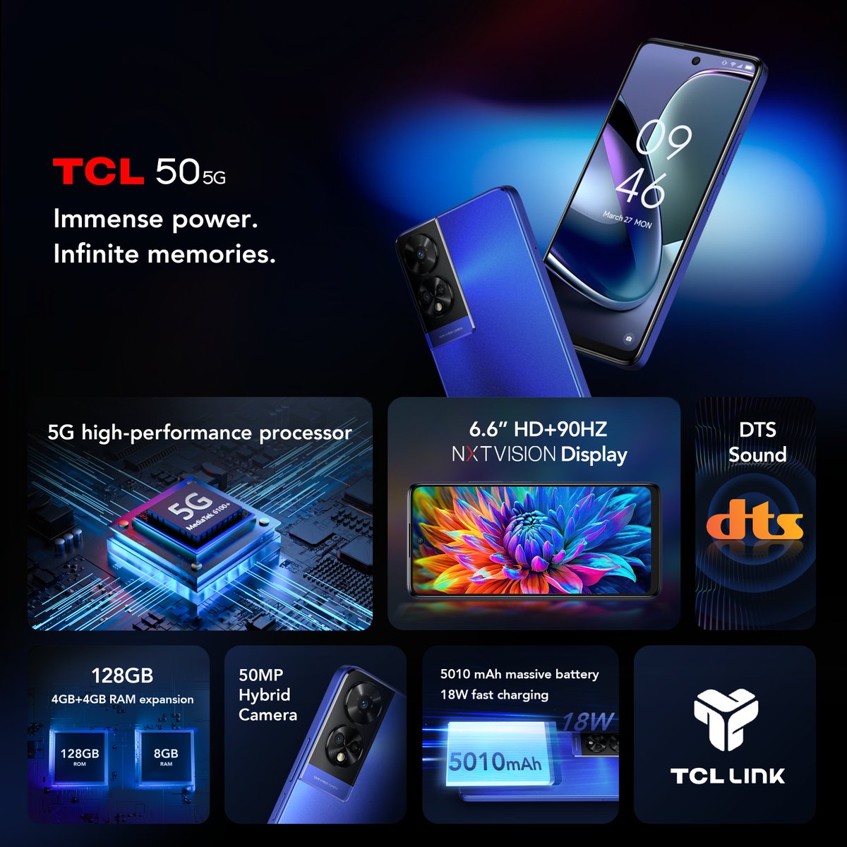 🚀Brace yourselves, tech enthusiasts! The TCL 50 5G has touched down at #MWC2024!💥Get ready for a rollercoaster ride of power and possibilities! Which feature are you itching to try out first?

#TCLEYECONICJOURNEYS #5GForEveryone #ImmensePower #ConnectGreatness #INSPIREGREATNESS