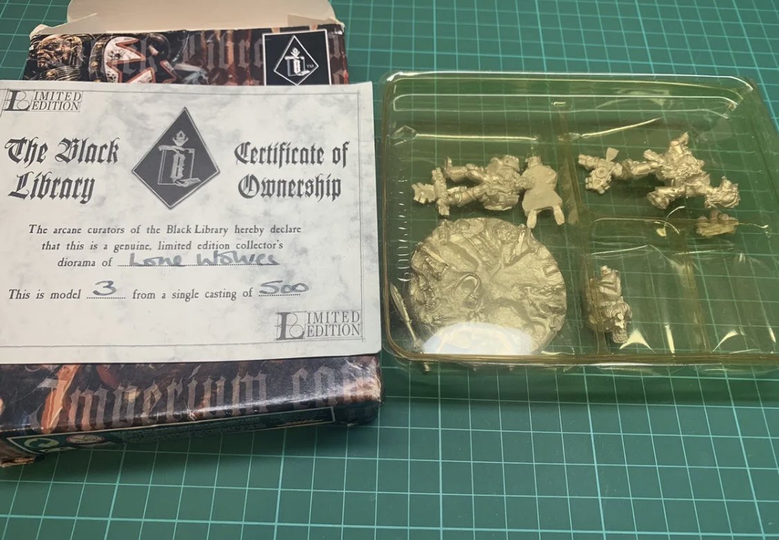 This was my part of the Black Library lone wolves diorama around 2002/3. It was a limited to 500 release. I think the author got copy 1, sculptors 2 and 3. I worked with Martin Footitt who did the other pieces that make up the diorama. #warhammer40k #blacklibrary #lonewolves