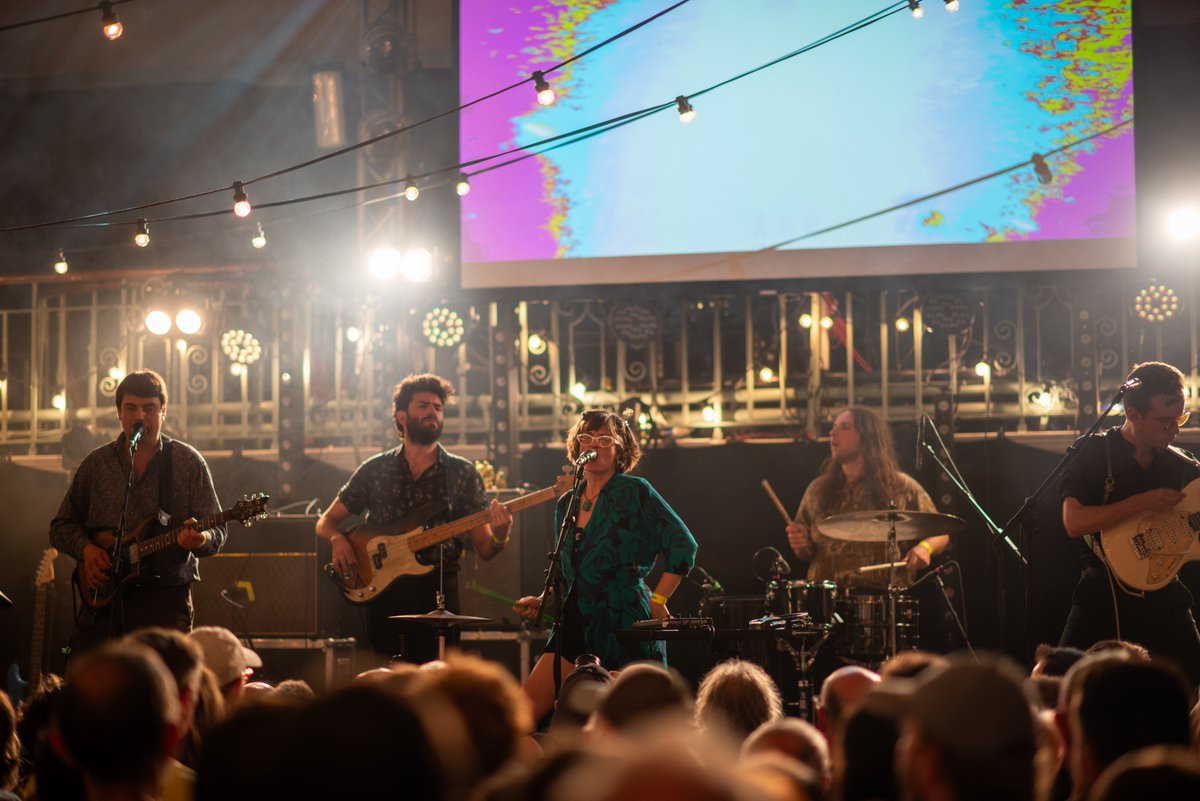 The always brilliant Bodega closing EPF 2023 in @Summerhallery's Dissection Room! Tickets for EPF 2024 available via edinburghpsychfest.com Photo: Holly Quinn