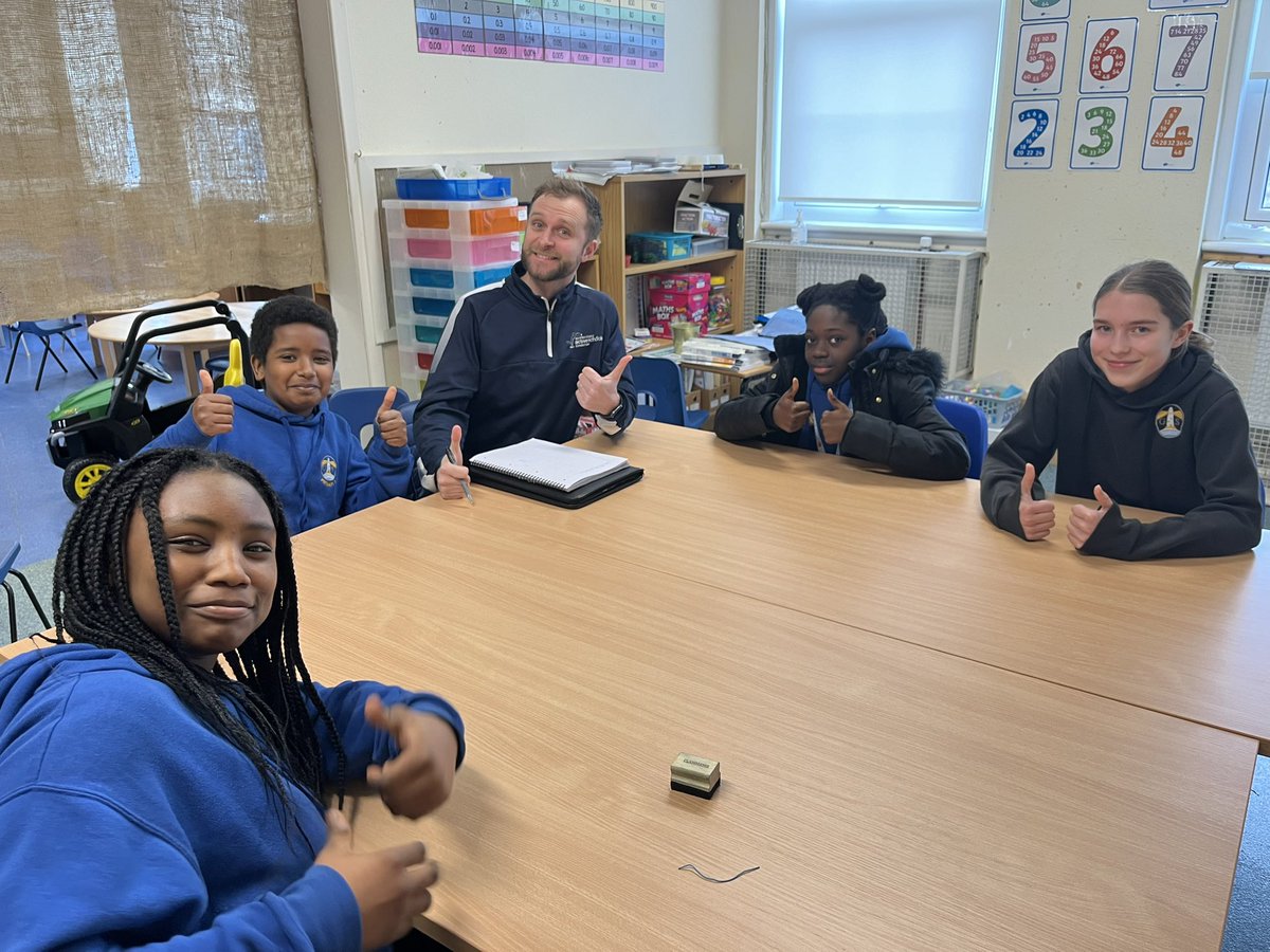Our P7 Sports Ambassadors met with Ryan from Active active schools to discuss up and coming sports events and competitions! 🌟#pupilvoice
