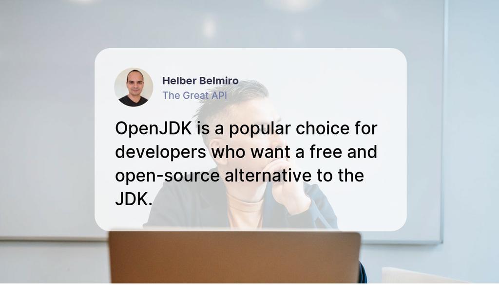 helber_belmiro's tweet image. What’s the difference between Java, JRE, JDK, and OpenJDK?
▸ lttr.ai/AON64
#Java #JavaVirtualMachine #JavaRuntimeEnvironment #JavaDevelopmentKit