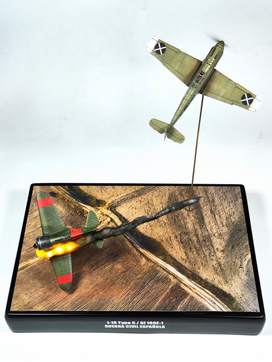 CRV_ScaleModels's tweet photo. 1/72 @ClearPropModels Polikarpov I-16 Type 5 &amp; @specialhobby Messerschmitt Bf109 E-1. Spanish Civil War. I-16's fire with LED lighting and 109's motorized propeller. https://t.co/Wk4q8ZTjtB