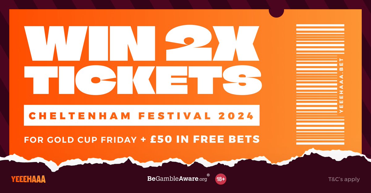 Yeeehaaabet's tweet image. Competition Time
Win Cheltenham Festival Tickets
To Enter:
1⃣ Like our X page
2⃣ Share this post
3⃣ Reply with who you would take
We'll pick one winner on Friday 1st March
T&amp;amp;C's - bit.ly/42Qu5qZ
@MCYeeehaaa