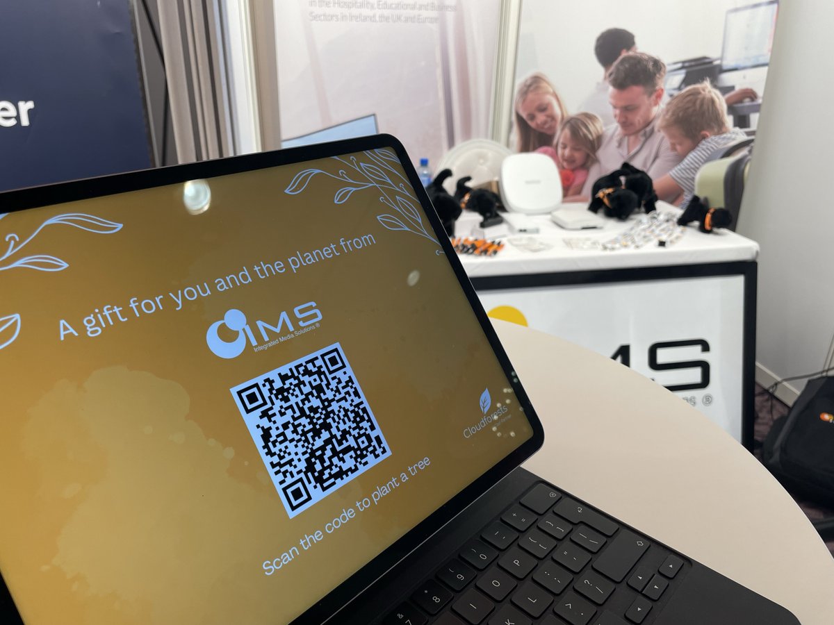 It's day 2 of #Showtel 2024! We have collaborated with our Sustainability Partner Cloudforests to gift you a tree. Pop over, say hi and scan the QR code for a chance to plant a native Irish tree. See you at stand E39!