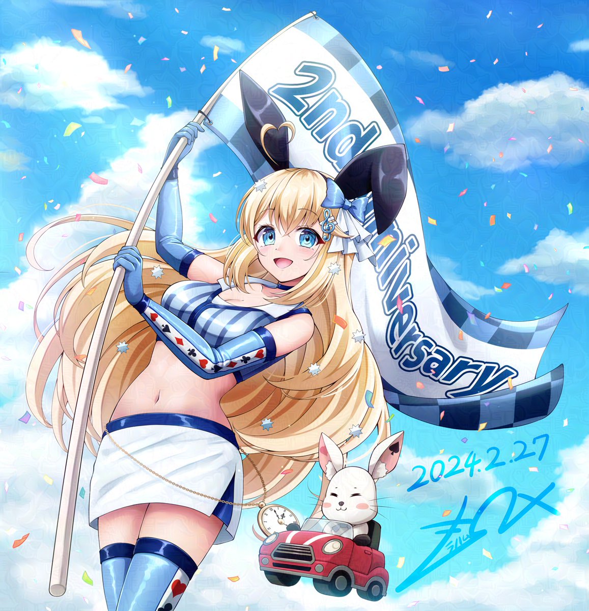 改めて、Vライバー有栖メロディさんの2周年記念プレゼントイラストを描かせていただきました!👩🎶
リスナーさんからのサプライズ計画に便乗して描いたレーシングメロちゃま、喜んでいただけて何よりでした!🐿✨

#すぺありぶ・どらごん 