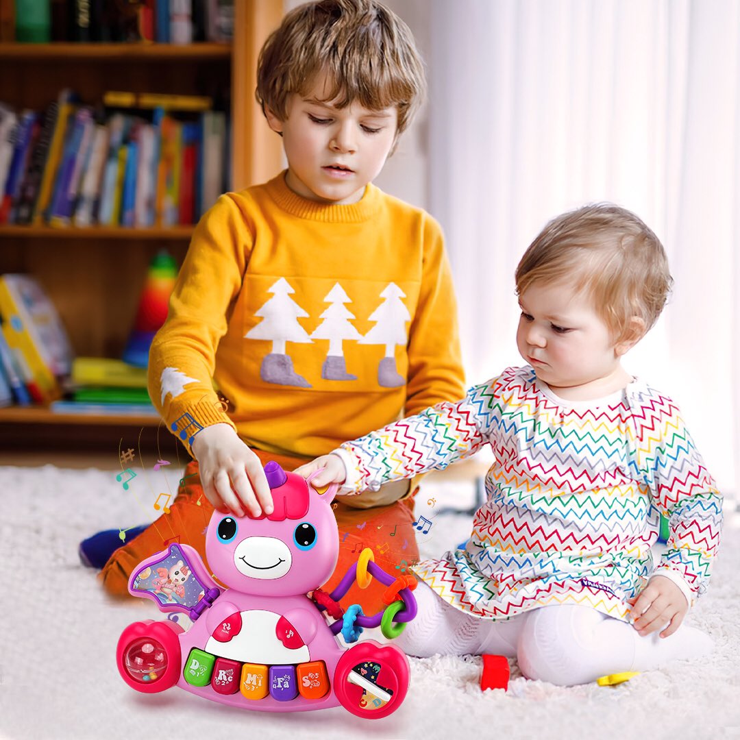 Tokidaring's tweet photo. 🦄✨ Ignite  Child's Imagination with Unicorn Baby Music Toy! 🎶🌈
🔊 Adjustable Volume: Perfect for indoor or outdoor play.
🎹 6-in-1 : Enhances cognitive skills and coordination.
🤹‍♀️ Boost Motor Skills: 8 engaging games for development.Get 20% off on ALT #London #Khan #Karine https://t.co/6LcqSCGOXT