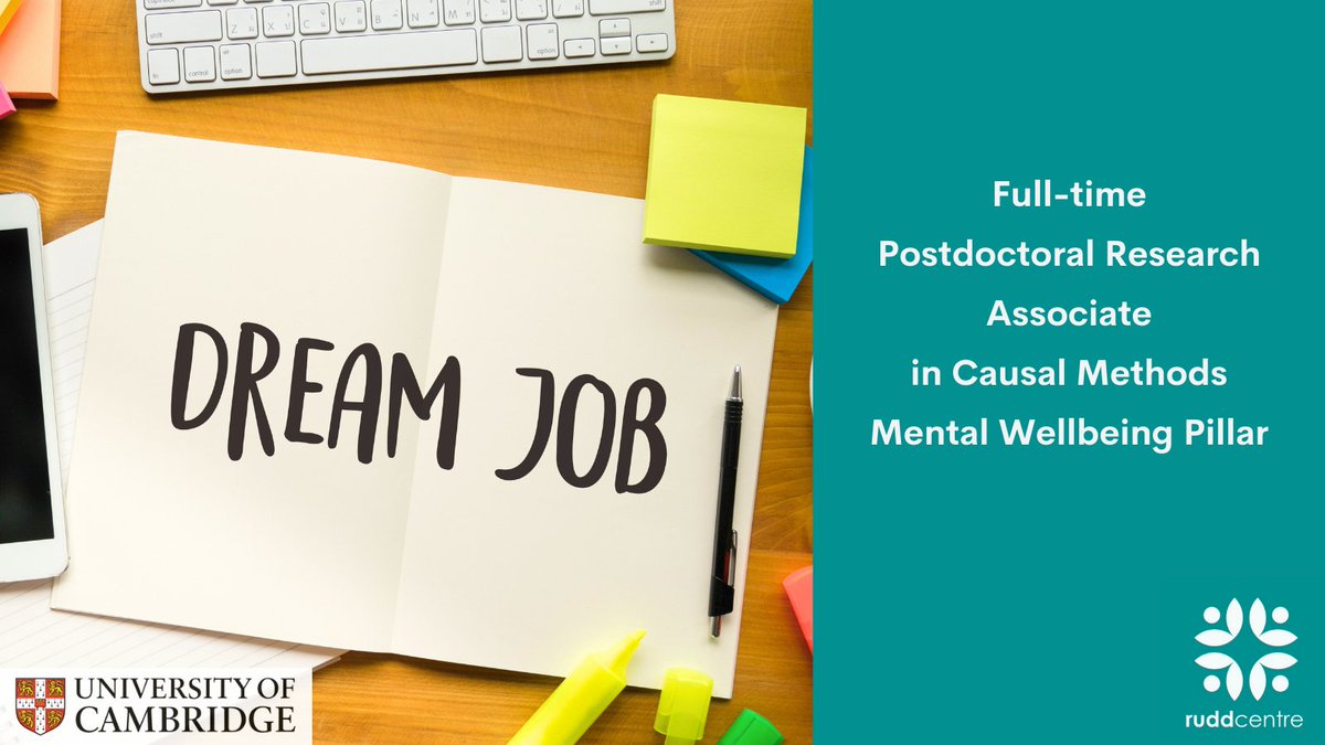 Unique #job opportunity for a full-time Postdoctoral #Research Associate! 📣🚨
Led by the Rudd Centre's Professor Gordon Harold with co-leads Professor Sir John Aston &amp; Professor Dame Diane Coyle. 
👉🏾jobs.cam.ac.uk/job/45335/
Apply by 31 March!
