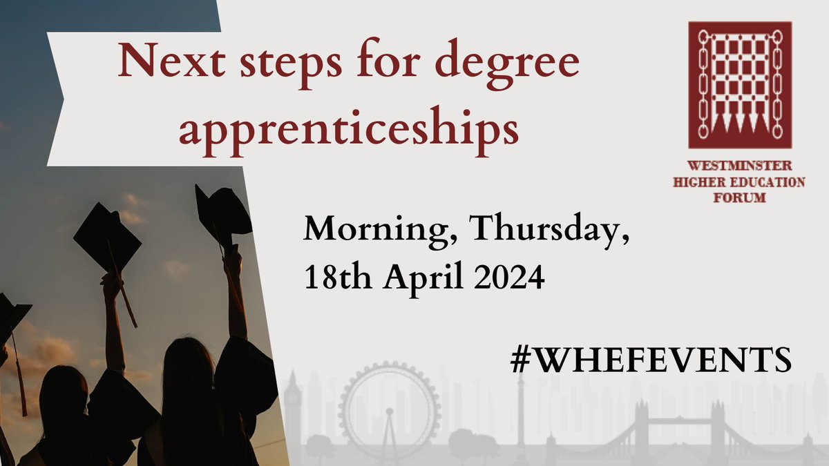 I will be discussing necessary options for improving degree apprenticeships at the @wfpevents session on 18th April, based on our successful experiences at @StudyUCEM. 👇