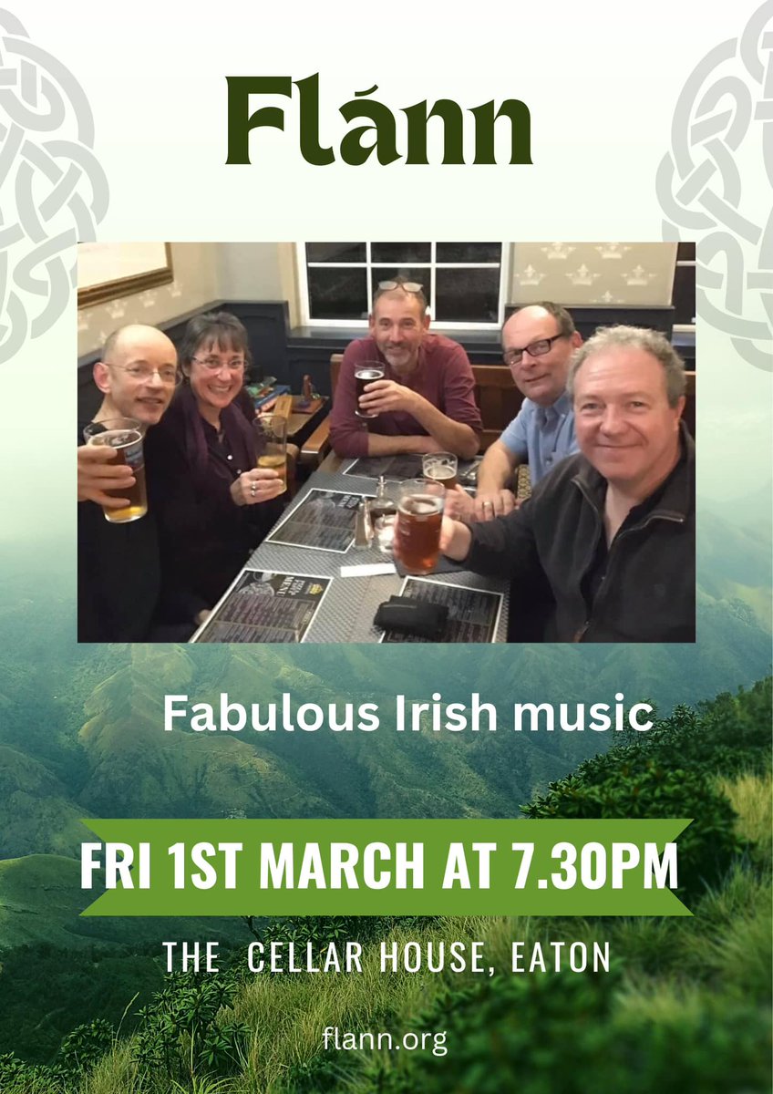 Flaan have their regular slot here at The Cellar House this Friday, so pop along for a lively evening of fabulous Irish music. See you there!!