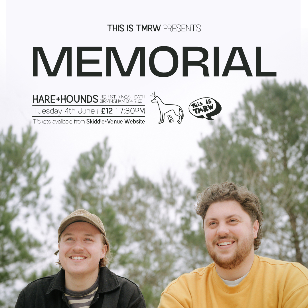 NEW SHOW: Indie-folk duo Memorial play the @hareandhounds on Tuesday, June 4th in celebration of their sophomore album 'Redsetter' out May 4th. Tickets on sale Friday at 10AM! ✨ skiddle.com/e/38061154