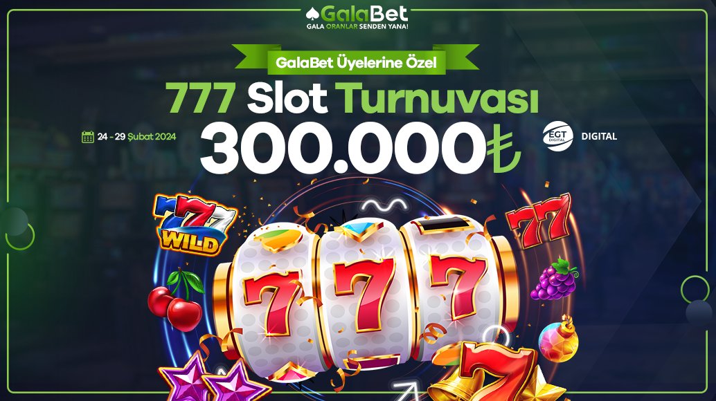 🎰 GalaBet Üyelerine Özel 300.000₺ Ödüllü 777 Slot Turnuvası Devam Ediyor!

📅 24 - 29 Şubat tarihlerinde gerçekleşecek bu turnuva, EGT Digital’in seçili slot oyunlarında geçerlidir. kisalt.gg/GalaTwitter

♠️ Turnuva Detayları için Hemen Giriş Yapın!