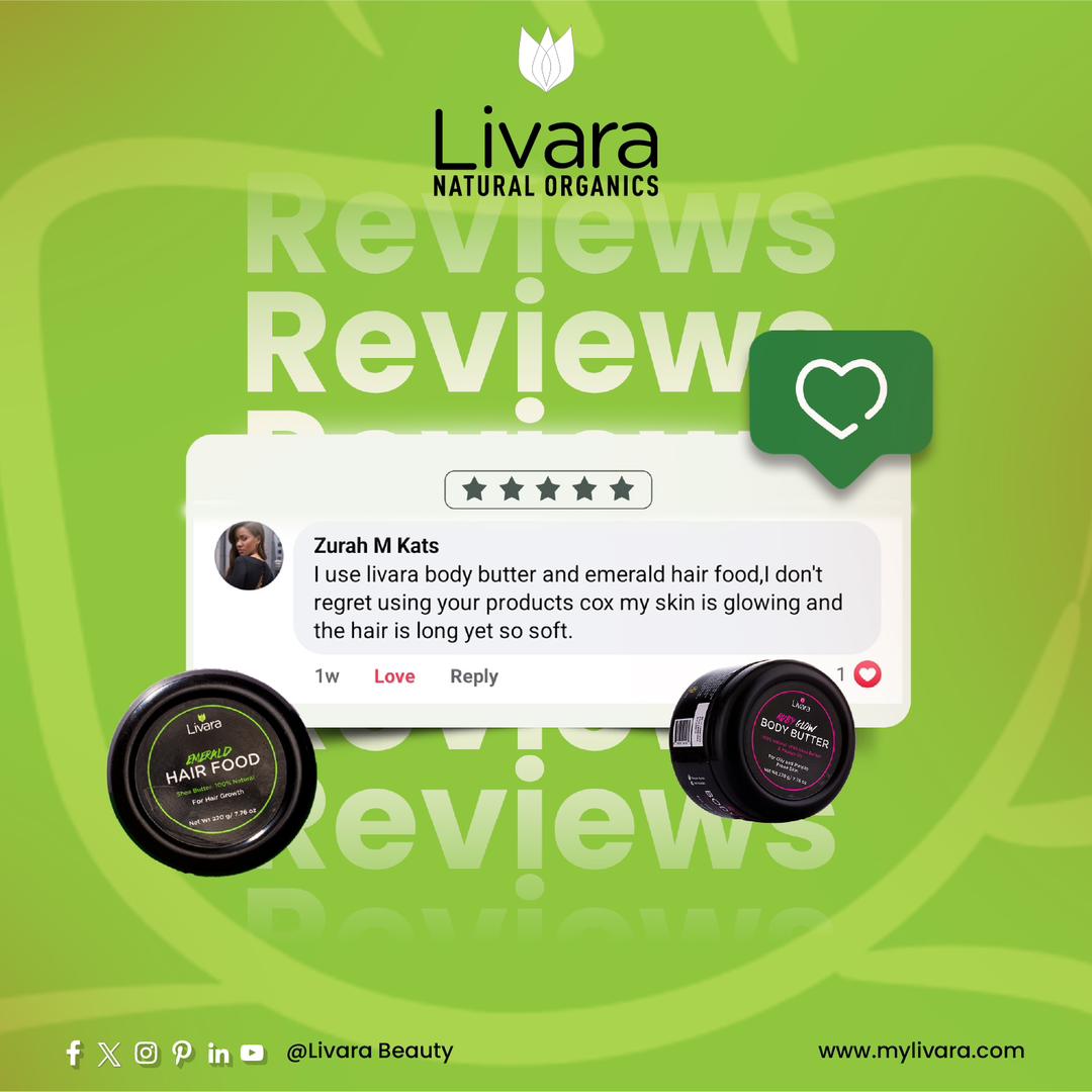 🌟Glowing skin AND soft hair? Yes, please! ✨ Check out our full range of Livara products via mylivara.com

#ProtectiveHairstyles #NaturalHairJourney #NaturalHair #NaturalHairUganda #SkinCare #SheaButter #NaturalHairCare #OrganicProducts #Livara #IAmExceptional
