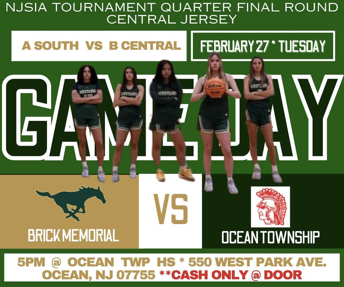 Good luck today to BMGB!! Proud of this team and my girl <a href="/lexicaruso3/">lexi caruso</a> on all they accomplished this season!! Come on out and support the girls tonight! 💚🏀💛#mustangheart <a href="/Coach_L_/">Mustang Girls Hoops</a> <a href="/stangBC/">Billy Caruso</a> <a href="/BMGirlsSoccer/">BMGirlsSoccer</a> <a href="/BMBoysSoccer/">Brick Memorial Boys Soccer</a> <a href="/BMSTANGSports/">BMSports</a> <a href="/VMMSathletics/">VMMSathletics</a> <a href="/Adam15Young/">Adam Young</a>