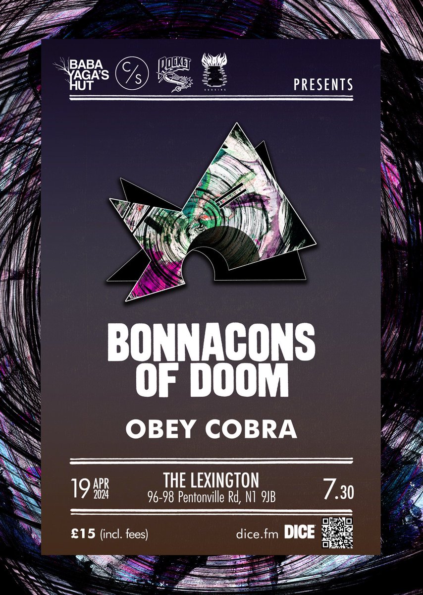 LONDON - we play @thelexington with the excellent @ObeyCobra_band on April 19th. Tickets are on sale now: dice.fm/event/dolxo-bo…