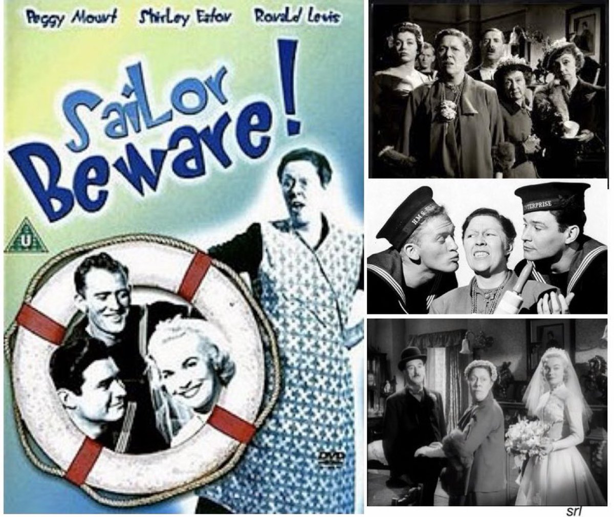 SaveRedlandLibr's tweet photo. 10:55am TODAY on @TalkingPicsTV 

The 1956 #Comedy film🎥 “Sailor Beware!” directed by #GordonParry from a screenplay by #PhilipKing &amp; #FalklandCary and based on their 1954 play🎭 of that name

🌟#PeggyMount #ShirleyEaton #RonaldLewis #CyrilSmith #GordonJackson #GeoffreyKeen https://t.co/v9AF14PzJ7