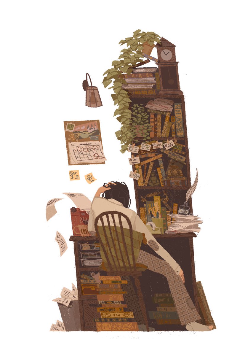 VermilionMei's tweet photo. The writer. #illustration https://t.co/tpOIdKkcVX