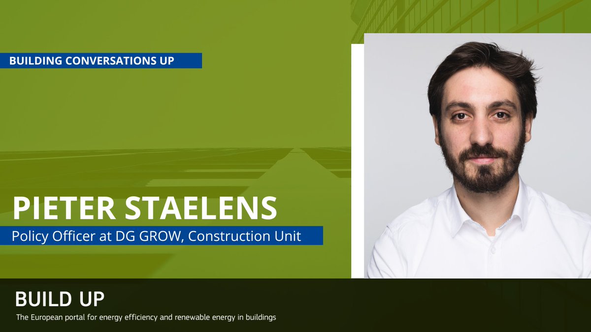 EU_BUILDUP's tweet image. We had the opportunity to talk to Pieter Staelens (Policy Officer at DG GROW, Construction Unit - @EU_Growth), about the adoption of #digital technologies in the #construction industry💬

The full interview is already available in the #EU_BUILDUP portal 👉 build-up.ec.europa.eu/en/news-and-ev…