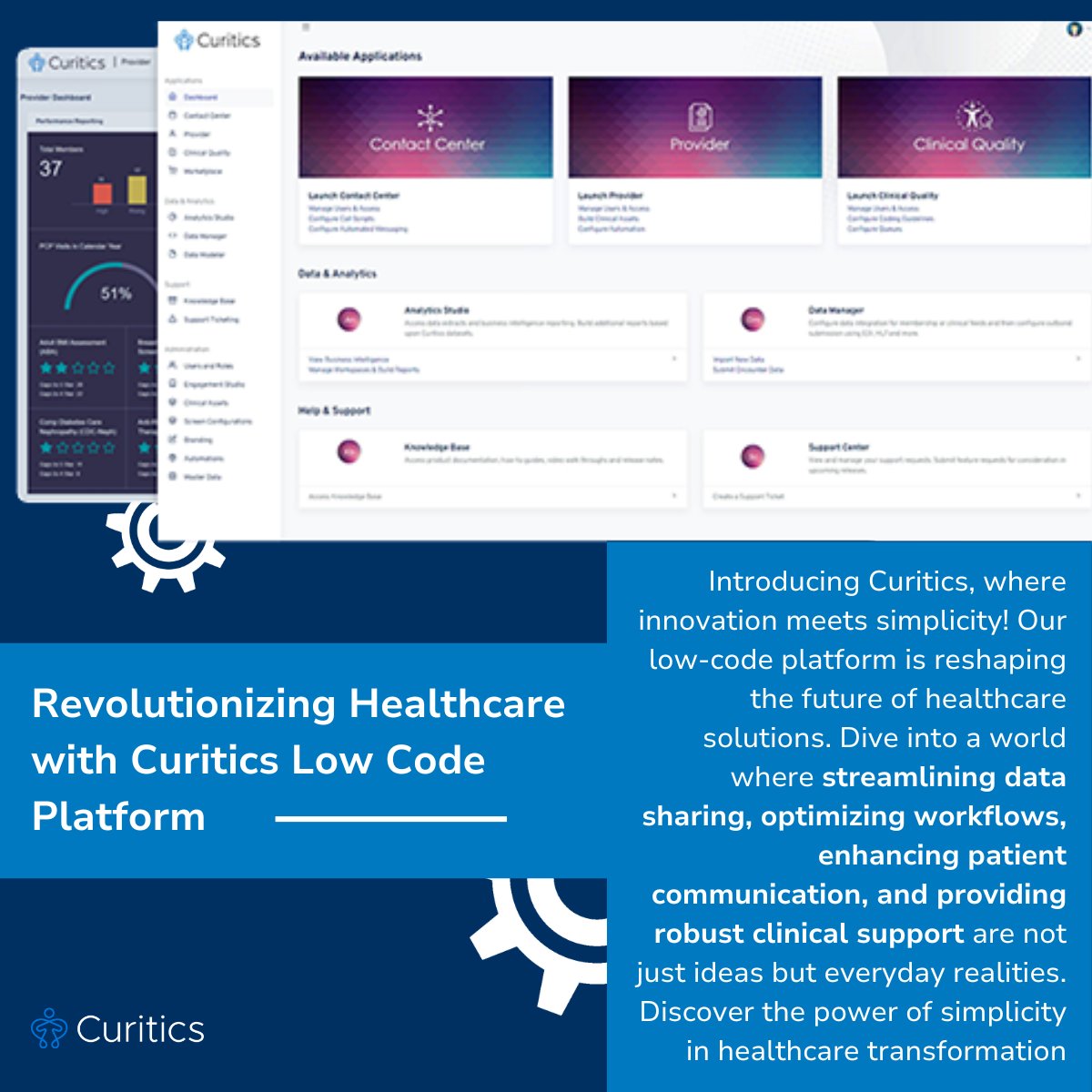 curiticshealth's tweet image. Our low-code platform transforms health plans, enabling faster implementation of impactful clinical programs. Discover intuitive tools that save time and resources, maximizing efficiency. Elevate with Curitics! #HealthcareInnovation #LowCodeRevolution #Efficiency