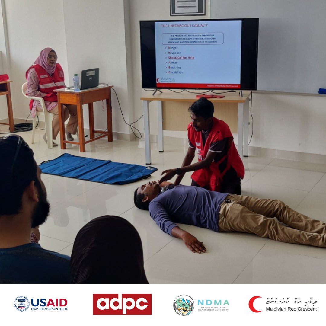 maldivianrc's tweet image. We held a Basic First Aid training in B. Kendhoo under the #SPRINGProject&apos;s Priority Implementation Projects, following the Island Disaster Management Plan planning workshop last year.

Through this training, we hope to create prepared and resilient communities across Maldives!