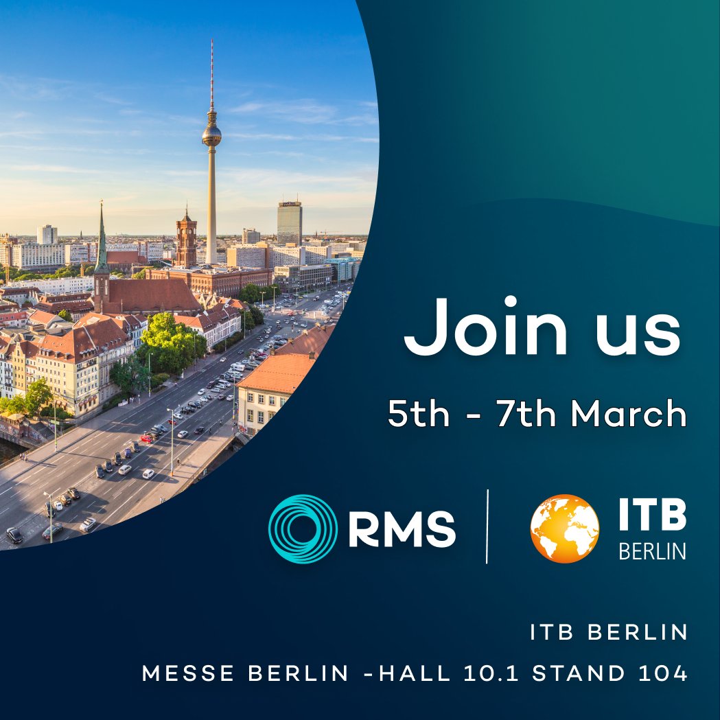 We're getting ready for ITB Berlin! Join us at Hall 10.1 Stand #104 to discover how RMS Cloud's technology can revolutionise your hospitality business.

Book a meeting with us in advance: 👉 hubs.li/Q02mlNd10

#ITBBerlin #TravelTech #HospitalityEvents