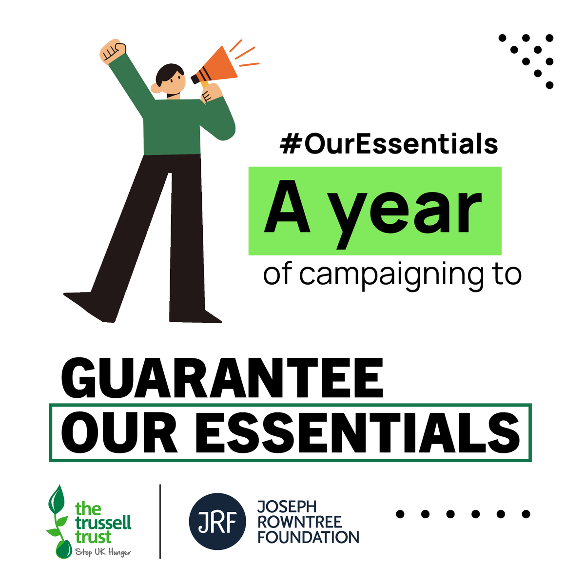📆Today marks 1 year since we joined @TrussellTrust to call on our party leaders to introduce an Essentials Guarantee in #UniversalCredit to ensure everyone has a protected minimum amount of support to afford the essentials. Read our thread to see the progress we've made👇🧵