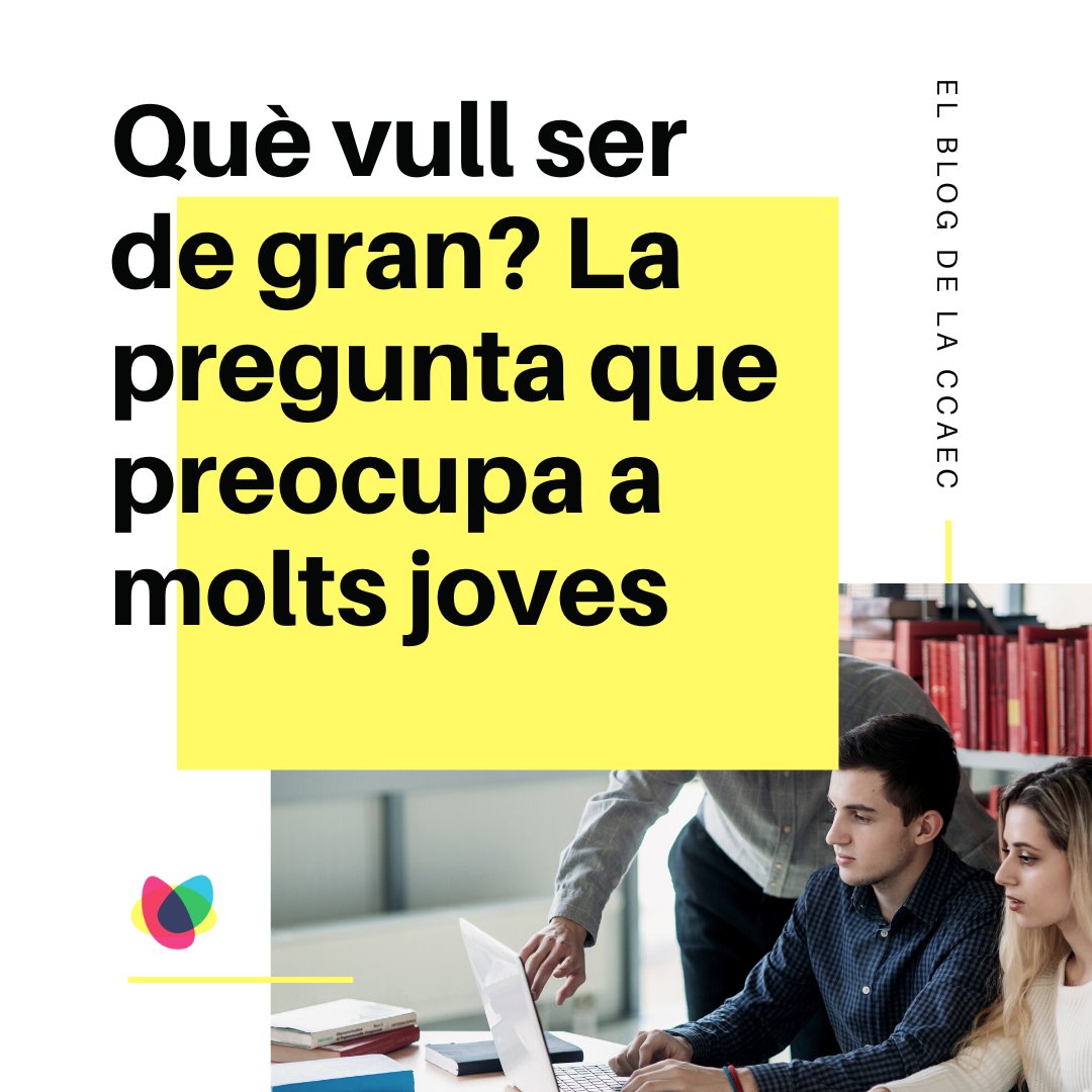 L'adolescència és un moment ple de preguntes sobre el futur. La pregunta '¿Què vull ser de gran?' és clau per a molts joves.  👉 Llegeix aquí l'article: ccaec.cat/que-vull-ser-d… #FuturProfessional #OrientacióVocacional #CrecimentPersonal 🌟📚